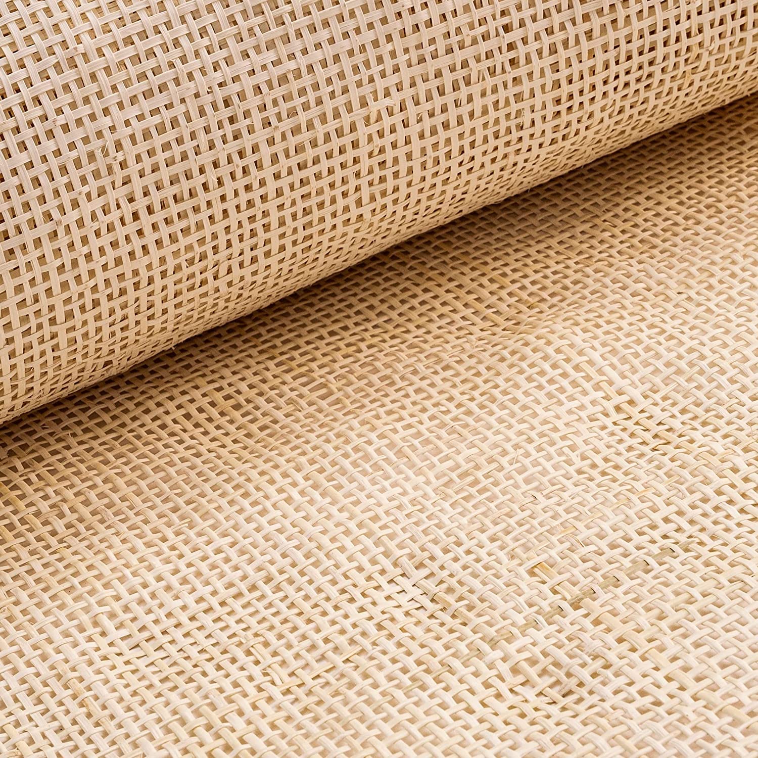 Cane webbing mesh | Rattan webbing mesh - 2 feet x 2 feet (Natural Square Shape) - Akway