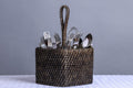 Cane Spoon Stand for Dining Table Antique Black - Advika