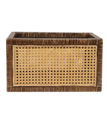 Akway Rattan cane webbing Storage basket | Wicker basket for storage organizer | Kauna Grass storage basket For Home | Kitchn Living Room - (Medium, Beige) - Akway