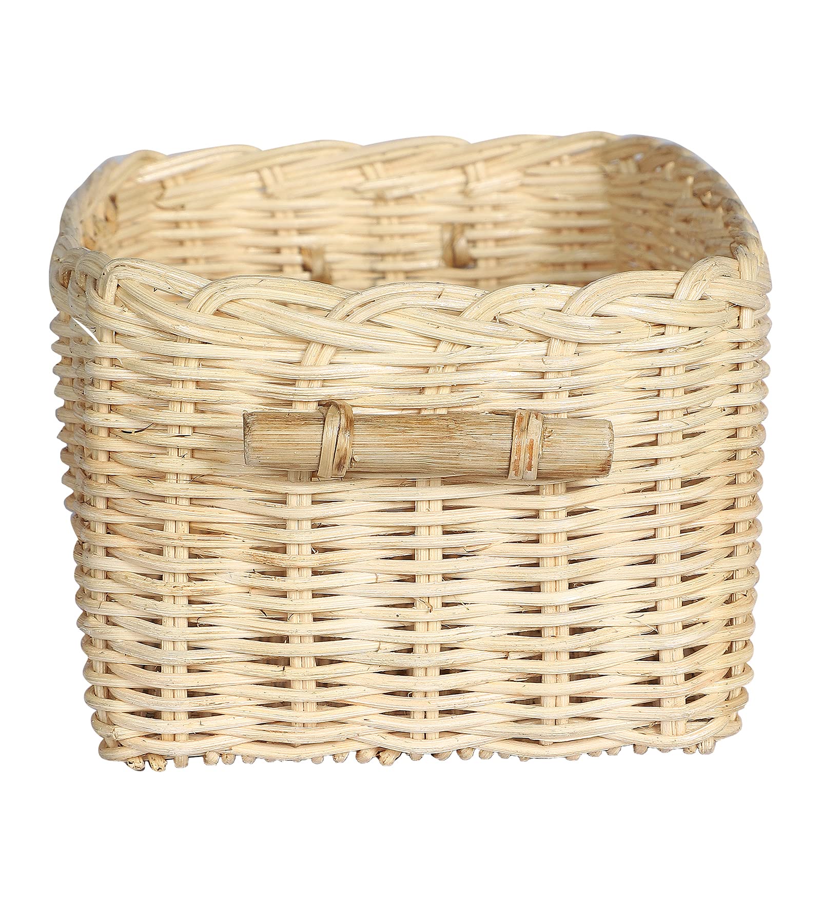 AKWAY Wicker Seagrass Water Hyacinth Kauna Grass Serving Tray Serving Tray for Home | Dining Table Decorative Trays | Serving Tray | Platter with Handles Diwali or Deepawali Gifts | 9" x 5" x 3.5" - Akway