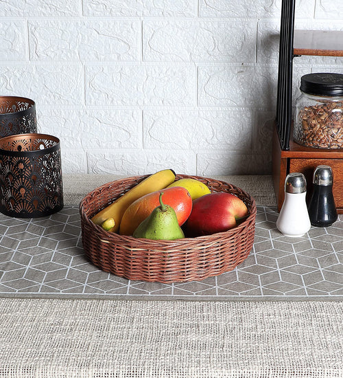 Wicker Serving Tray for Home - Anaya