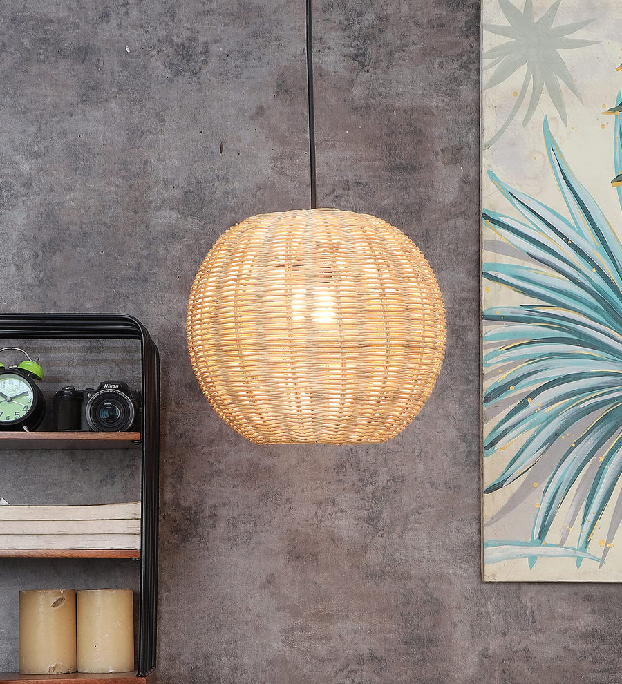 Bamboo Hanging lamp for Living Room | Rattan Pendant light | Cane ceiling light - Avril - Akway Home > Pendant Lights (Image 